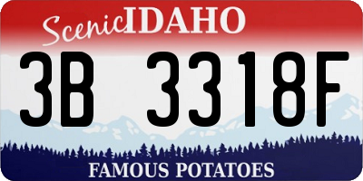 ID license plate 3B3318F