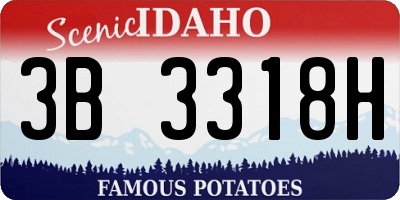 ID license plate 3B3318H