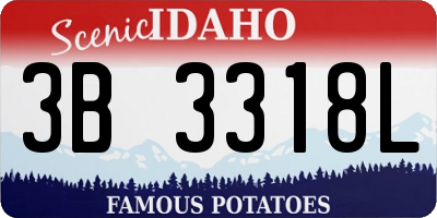 ID license plate 3B3318L