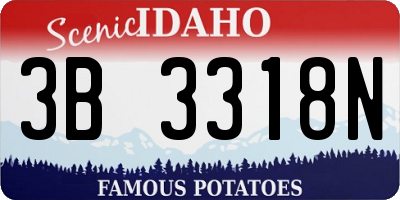 ID license plate 3B3318N