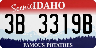 ID license plate 3B3319B