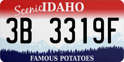 ID license plate 3B3319F