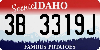 ID license plate 3B3319J