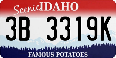 ID license plate 3B3319K