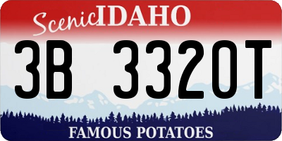 ID license plate 3B3320T