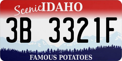 ID license plate 3B3321F