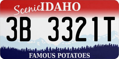 ID license plate 3B3321T