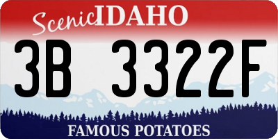 ID license plate 3B3322F