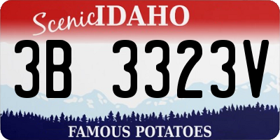 ID license plate 3B3323V