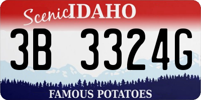 ID license plate 3B3324G