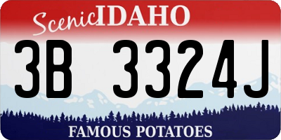 ID license plate 3B3324J