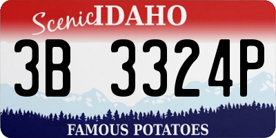 ID license plate 3B3324P