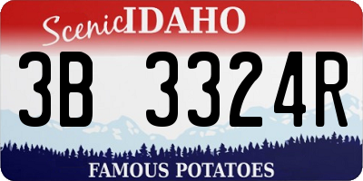 ID license plate 3B3324R