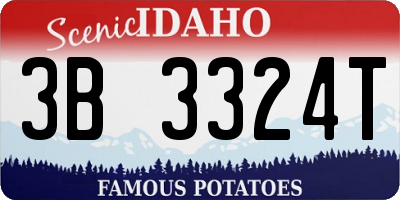 ID license plate 3B3324T