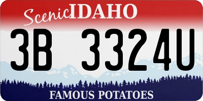 ID license plate 3B3324U