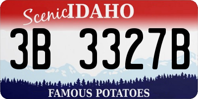 ID license plate 3B3327B