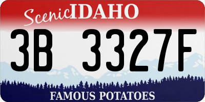 ID license plate 3B3327F
