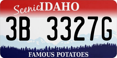 ID license plate 3B3327G