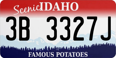 ID license plate 3B3327J
