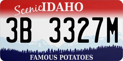 ID license plate 3B3327M