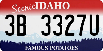 ID license plate 3B3327U