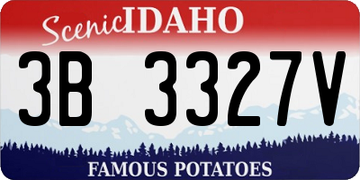 ID license plate 3B3327V