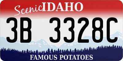ID license plate 3B3328C