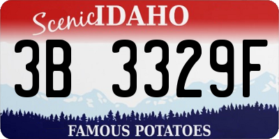 ID license plate 3B3329F