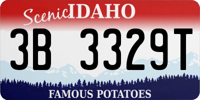 ID license plate 3B3329T