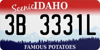 ID license plate 3B3331L