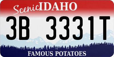 ID license plate 3B3331T