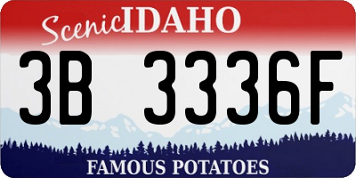 ID license plate 3B3336F