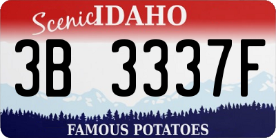 ID license plate 3B3337F