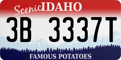 ID license plate 3B3337T