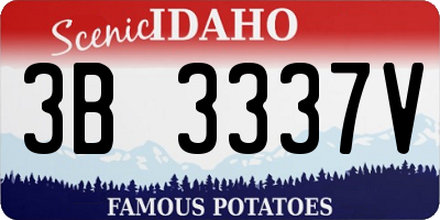 ID license plate 3B3337V
