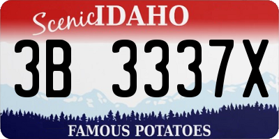 ID license plate 3B3337X