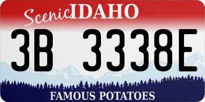 ID license plate 3B3338E