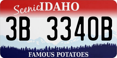 ID license plate 3B3340B