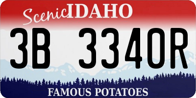 ID license plate 3B3340R