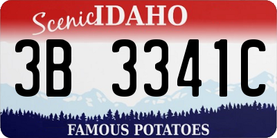 ID license plate 3B3341C