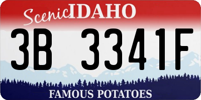 ID license plate 3B3341F