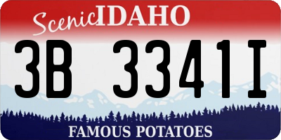 ID license plate 3B3341I