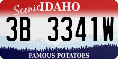ID license plate 3B3341W