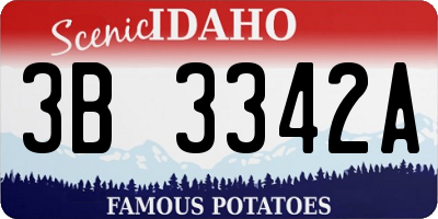 ID license plate 3B3342A