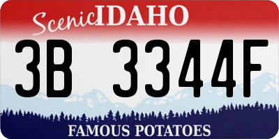 ID license plate 3B3344F