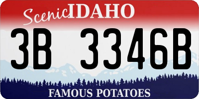ID license plate 3B3346B