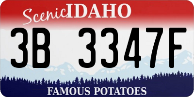 ID license plate 3B3347F