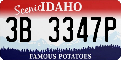 ID license plate 3B3347P