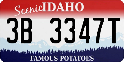 ID license plate 3B3347T