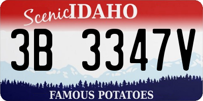 ID license plate 3B3347V